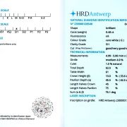 Diamant natural 0,48 ct., G, SI1, certificare HRD Antwerp
