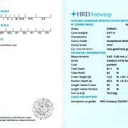 Diamant natural 0,61 ct., E, VVS1, certificare HRD Antwerp