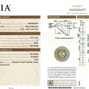 Diamant natural 0,31 ct., D, VVS1, certificare GIA