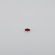 Cercel aur galben 18k cu rubin, 0,41 grame