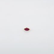 Cercel aur galben 18k cu rubin, 0,41 grame