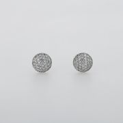 Cercei aur alb 18k, 2,28 grame cu diamante