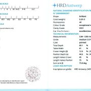 Diamant natural 0,20 ct., E, VVS1, certificare HRD Antwerp