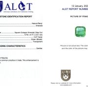 Smarald 0,47 ct., Zambia, ALGT Antwerp