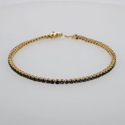 Bratara din aur galben 18k cu safire, 7,80 grame