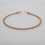 Bratara din aur roz 18k cu diamante