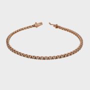 Bratara din aur roz 18k cu diamante