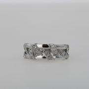 Inel din aur alb 18k cu diamante, 5,35 grame