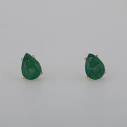 Cercei aur galben cu smaralde, 2,33 grame