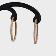 Cercei de aur roz cu diamante, 8,12 grame