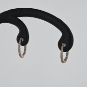 Cercei cu diamante, aur roz 18k