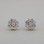 Cercei din aur de 18k cu briliante