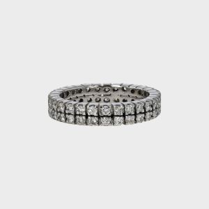 Inel aur alb 18k cu diamante