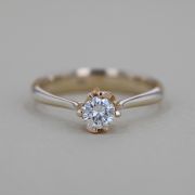 Inel de logodna cu diamant, aur galben