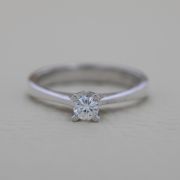 Inel de logodna aur alb cu diamant