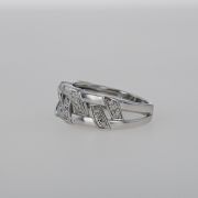 Inel din aur alb 18k cu diamante, 5,35 grame