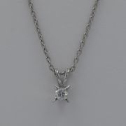 Pandantiv aur alb 18k cu briliant