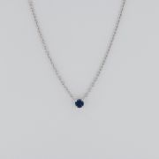 Lant din aur alb 18k, 2,13 grame cu safir