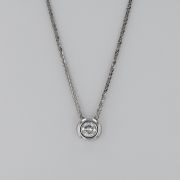 Pandantiv din aur alb cu briliant