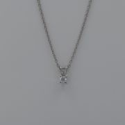 Pandantiv aur alb 18k cu briliant