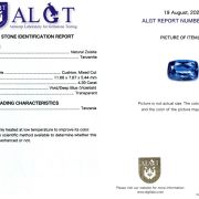 Tanzanit 4,39 ct., Tanzania, ALGT Antwerp