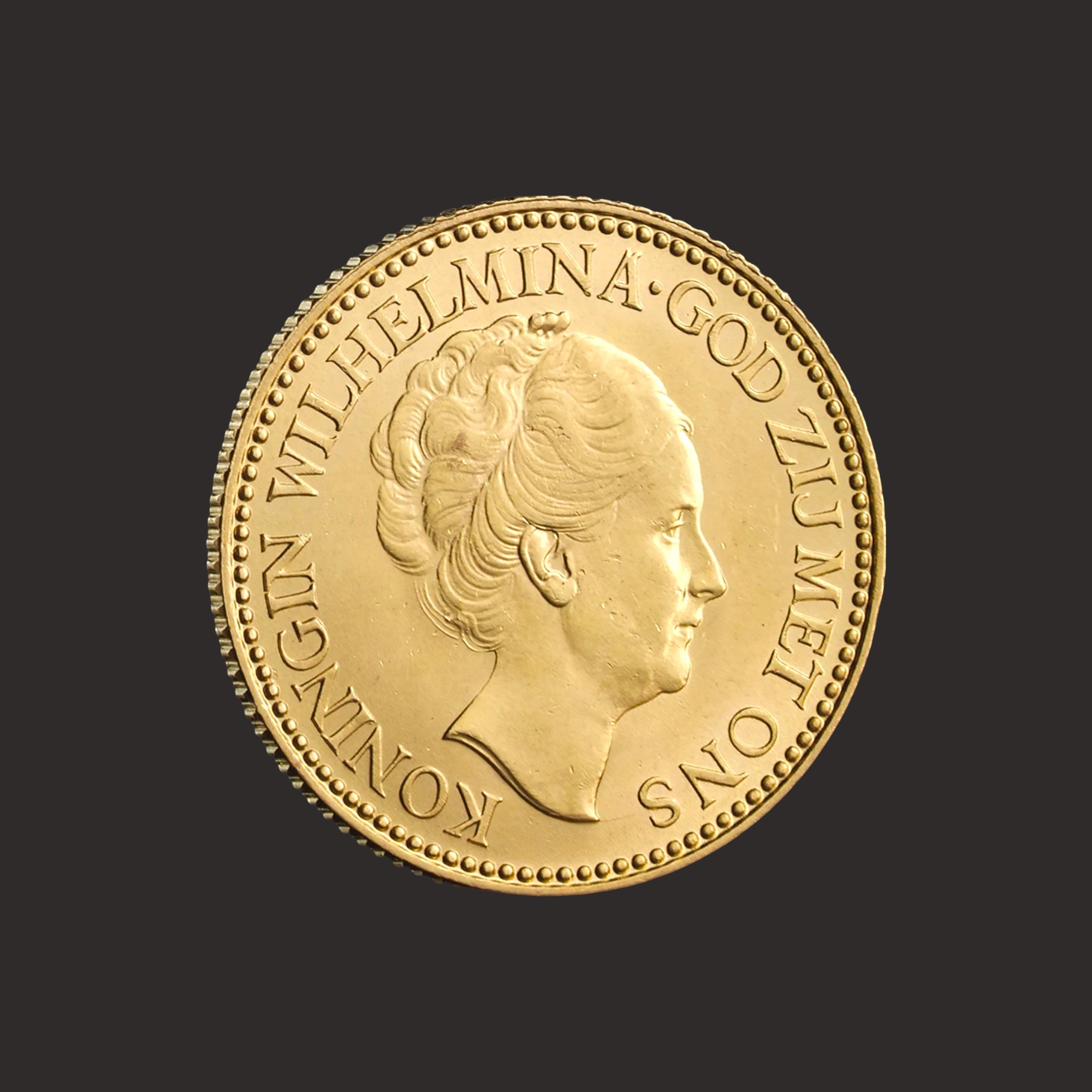 10 Guldeni Wilhelmina 1927 Fata P