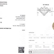 Diamant Natural Negru, 1,13 Ct., Sku – 10422c