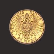Moneda aur 20 marci germane, Wilhelm II (bust)-PRECOMANDA