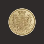Moneda De Aur Coroane Danemarca Frederik VIII Spate P