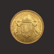 Moneda Din Aur Coroane Ungaria Ferencz Jozsef Fata P Spate P