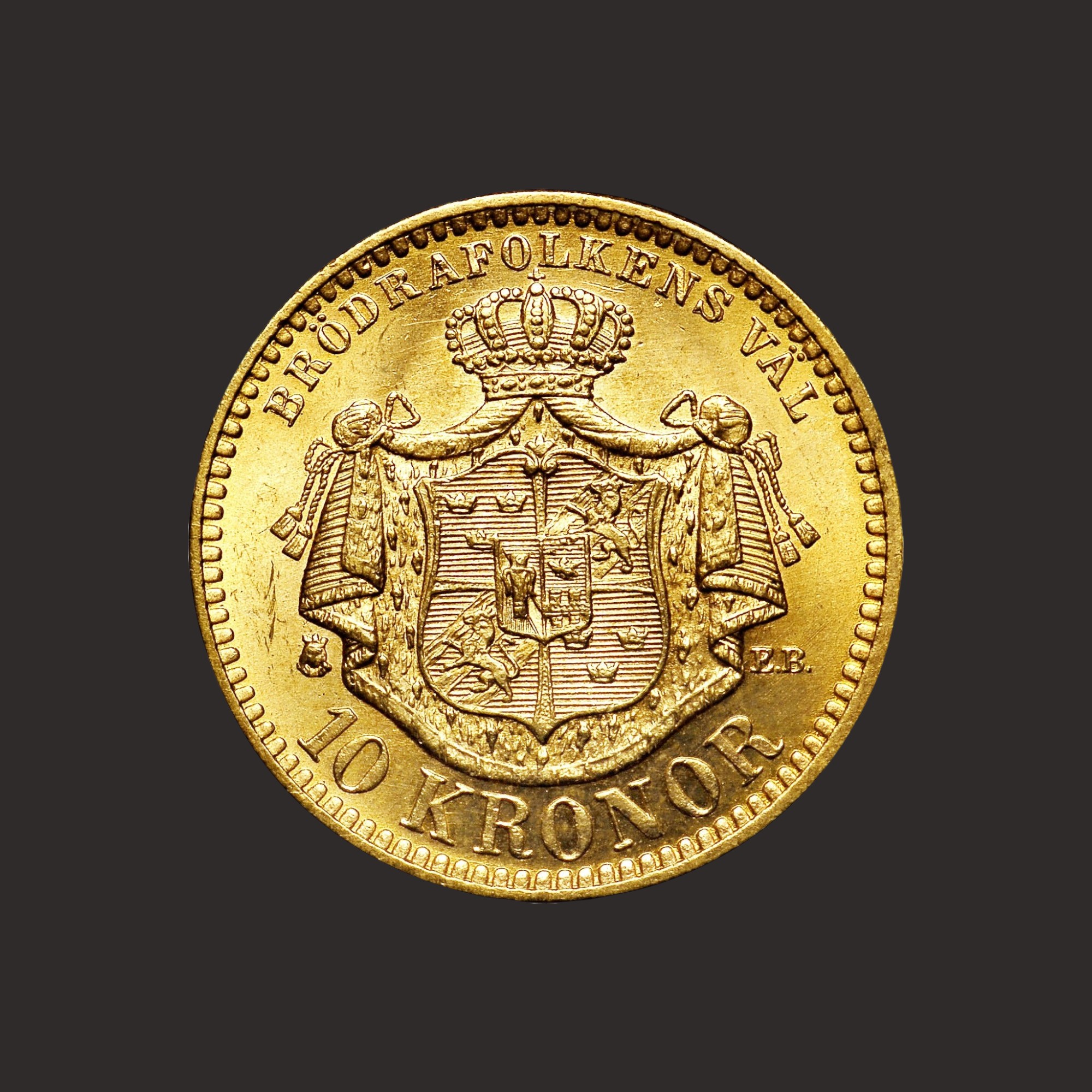 Monede Aur Coroane Norvegiene Oscar II Spate P