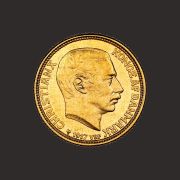 Monede De Aur Coroane Danemarca Christian X Fata P