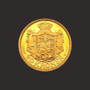 Moneda Aur Coroane Danemarca Christian X – Spate P