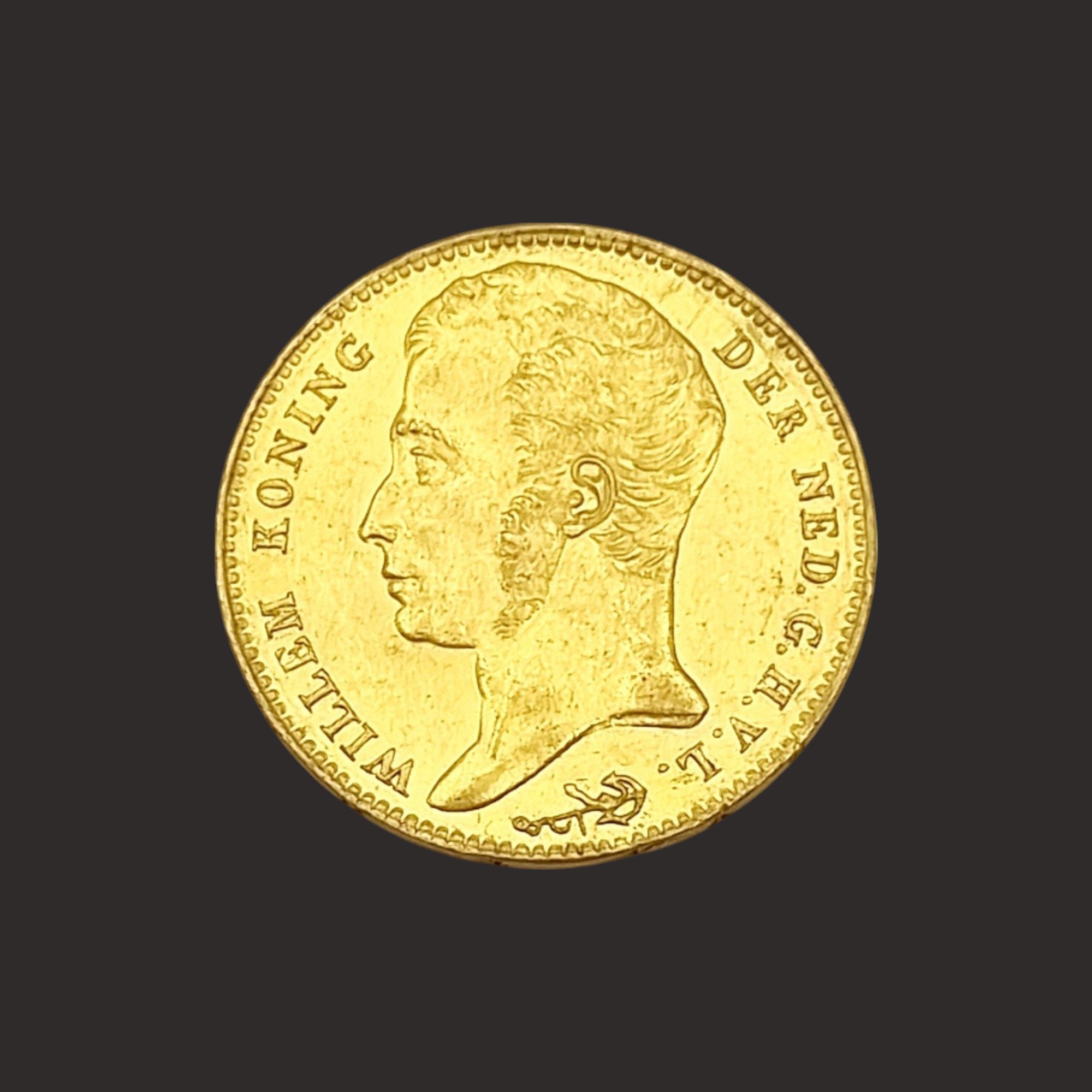 Moneda De Aur Guldeni Olandezi Willem – Fata P