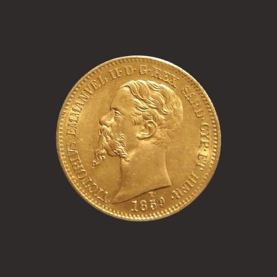 Moneda de aur 20 lire italiene Victorius Emmanuel II