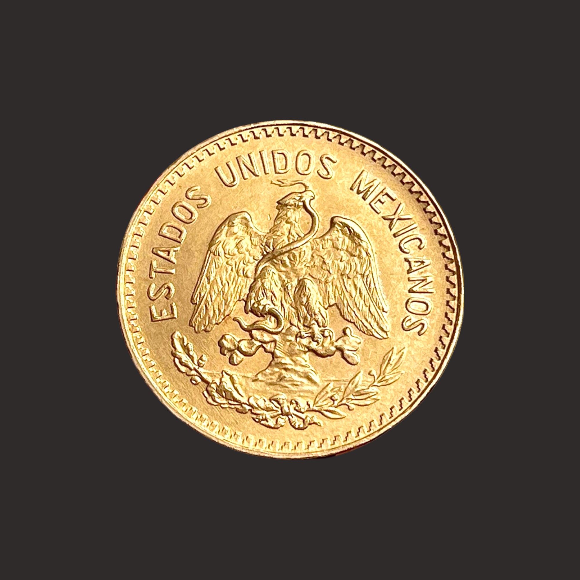Moneda Din Aur Pesos Mexic – Spate P