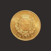 Moneda aur 20 lire italiene Victorius Emmanuel II-PRECOMANDA