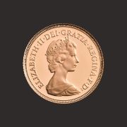 Moneda Aur Half Sovereign Elisabeta II