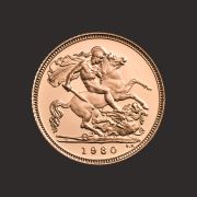 Moneda Aur Half Sovereign Elisabeta II