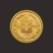 Moneda De Aur Franci Elvetieni Helvetica – Spate