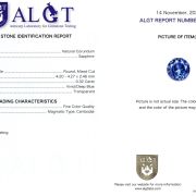 Safir 0,32 Ct., Neincalzit, Magmatic, Cambodia, Fine Color Quality, ALGT Antwerp Sku C