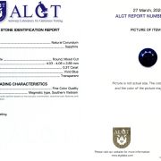 Safir 0,37 Ct., Magmatic, Vietnam, Neincalzit, Fine Color Quality, ALGT Antwerp Sku C