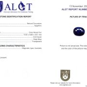 Safir 0,43 Ct., Magmatic, Australia, Certificare ALGT Antwerp Sku C