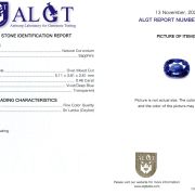 Safir 0,46 Ct., Sri Lanka Ceylon, Neincalzit, Fine Color Quality, ALGT Antwerp Sku C