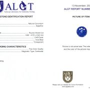 Safir 0,49 Ct., Magmatic, Cambodia, Neincalzit, Fine Color Quality, ALGT Antwerp Sku C