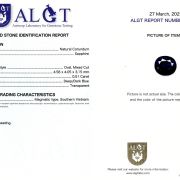 Safir 0,51 Ct., Magmatic, Vietnam, Neincalzit, Certificare ALGT Antwerp Sku C