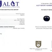 Safir 0,99 Ct., Magmatic, Australia, Neincalzit, Certificare ALGT Antwerp Sku C
