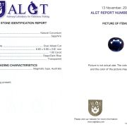 Safir 1,00 Ct., Magmatic, Australia, Certificare ALGT Antwerp Sku C