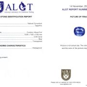 Safir 2,44 Ct., Madagascar, ALGT Antwerp Sku C