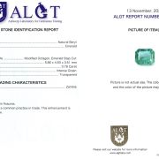 Smarald 0,76 Ct., Zambia, ALGT Antwerp Sku C